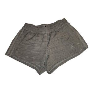 Adidas Shorts Womens Small Gray Athletic Gym Running Aero Ready 3 Stripe Gym ***